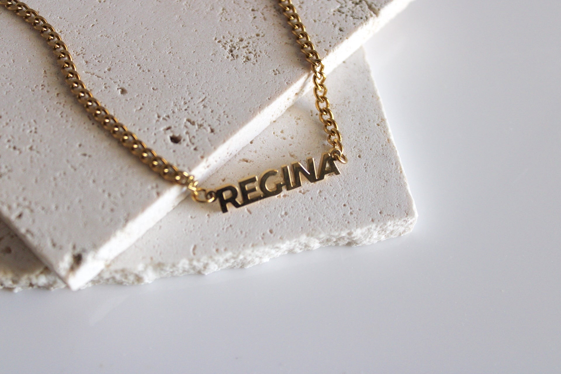 Name Necklace w/ Bling Heart