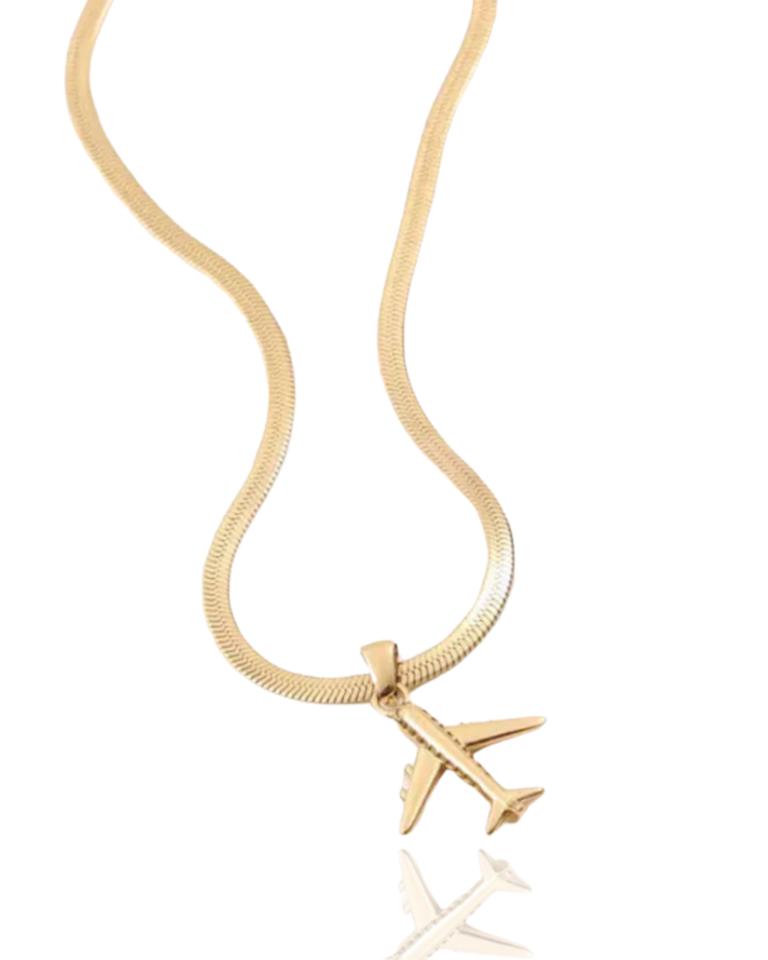First Class | Gold Airplane Necklace