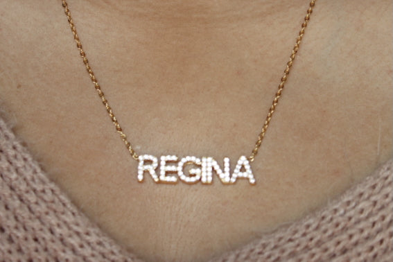 All Caps Name Necklace
