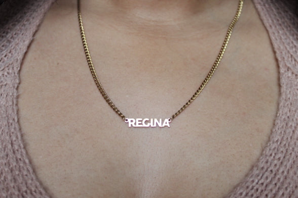 Name Necklace w/ Bling Heart