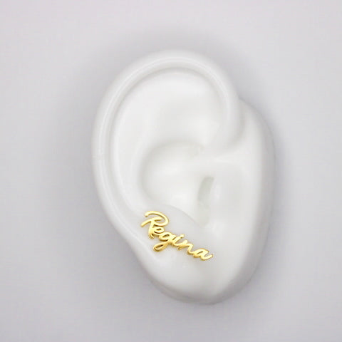 Custom Script Earrings